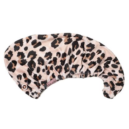 Kitsch, Quick Drying, Microfiber Hair Towel, Leopard, 1 Piece