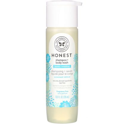 The Honest Company, Purely Sensitive Shampoo + Body Wash, Fragrance Free, 10.0 fl oz (295 ml)