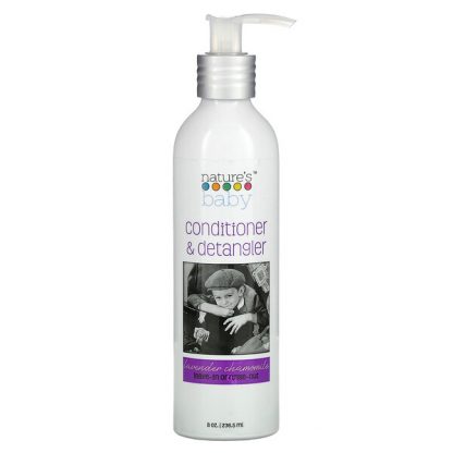 Nature's Baby Organics, Conditioner & Detangler, Lavender Chamomile, 8 oz (236.5 ml)