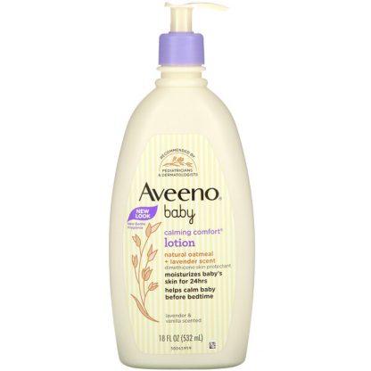 Aveeno, Baby, Calming Comfort Lotion, Lavender & Vanilla, 18 fl oz (532 ml)