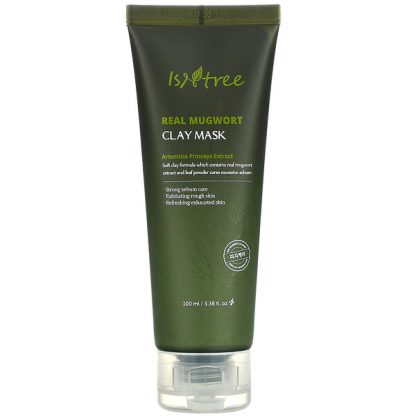 Isntree, Real Mugwort Clay Mask, 3.38 fl oz (100 ml)