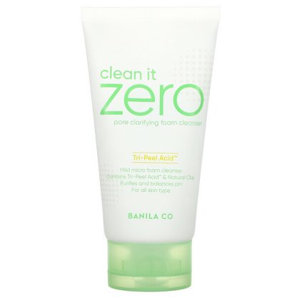 Banila Co., Clean It Zero, Tri-Peel Acid Pore Clarifying Foam Cleanser, 5.07 fl oz (150 ml)