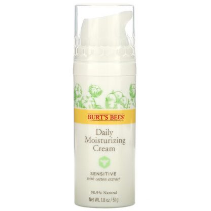 Burt's Bees, Daily Moisturizing Cream with Cotton Extract, Sensitive, 1.8 oz (51 g)