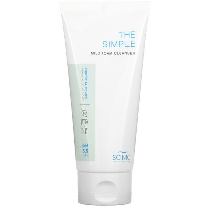 Scinic, The Simple Mild Foam Cleanser, pH 5.5, 4.05 fl oz (120 ml)