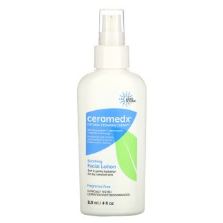 Ceramedx, Soothing Facial Lotion, Fragrance Free, 4 fl oz (118 ml)