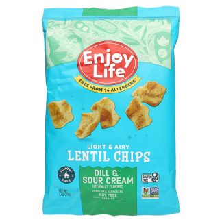 Enjoy Life Foods, Light & Airy Lentil Chips, Dill & Sour Cream , 4 oz (113 g)