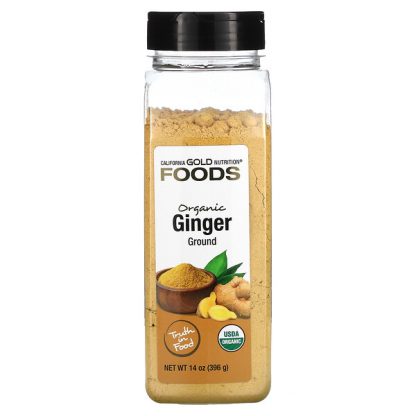 California Gold Nutrition, FOODS - Organic Ginger, Ground, 14 oz (396 g)