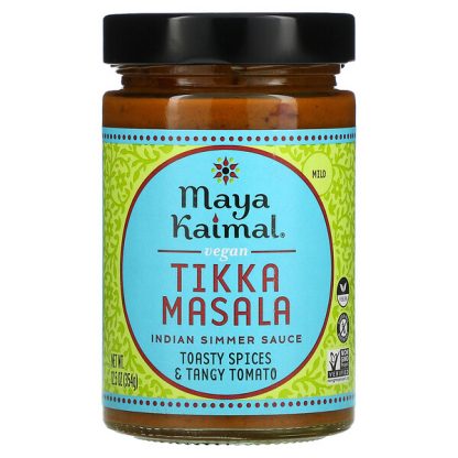 Maya Kaimal, Vegan Tikka Masala, Indian Simmer Sauce, Mild, Tomato Spices & Tangy Tomato, 12.5 oz (354 g)