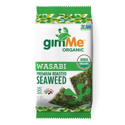 gimMe, Premium Roasted Seaweed, Wasabi, .35 oz (10 g)