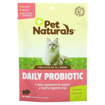 Pet Naturals of Vermont, Daily Probiotic, For Cats, All Sizes, 30 Chews, 1.27 oz (36 g)