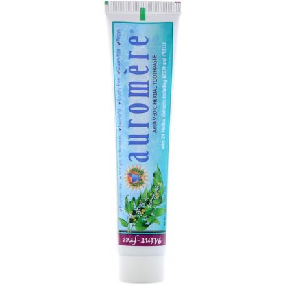 Auromere, Ayurvedic Herbal Toothpaste, Mint-Free, 4.16 oz (117 g)