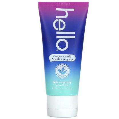 Hello, Kids, Fluoride Toothpaste, Dragon Dazzle, Blue Raspberry, 4.2 oz (119 g)