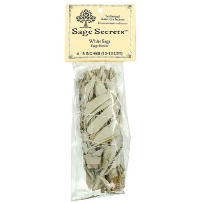 Sage Spirit, Traditional American Incense, White Sage, 1 Smudge Wand, 4-5 Inches (10-13 cm)