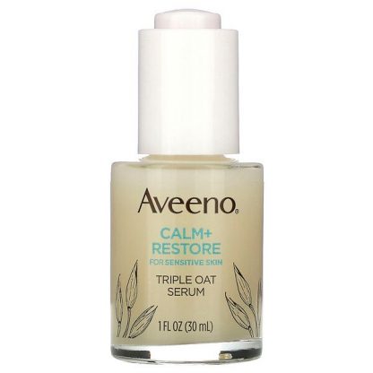 Aveeno, Calm + Restore For Sensitive Skin, Triple Oat Serum, 1 fl oz (30 ml)