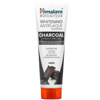 Himalaya, Whitening Antiplaque Toothpaste, Charcoal + Black Seed Oil, Mint , 4.0 oz (113 g)