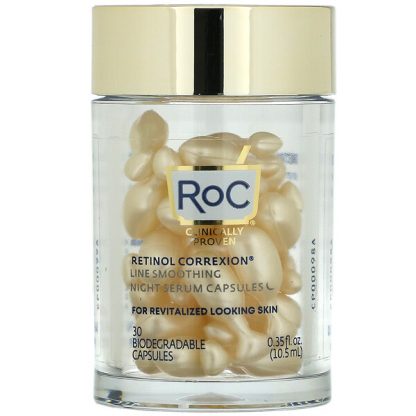 RoC, Retinol Correxion Line Smoothing Night Serum Capsules, 30 Biodegradable Capsules