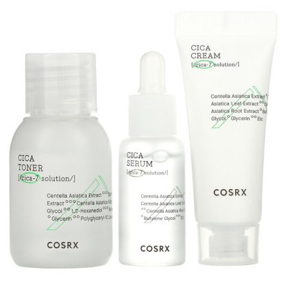 Cosrx, Cica-7 Relief Kit, For Sensitive Skin, 3 Piece Kit