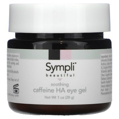 Sympli Beautiful, Soothing Caffeine Hyaluronic Acid Eye Gel, 1 oz (28 g)