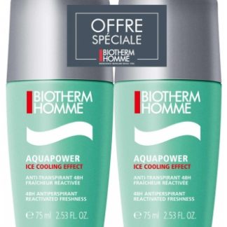 Biotherm Homme, Aquapower Ice Cooling Effect 48H Anti-Perspirant Roll-On 2 x 75ml