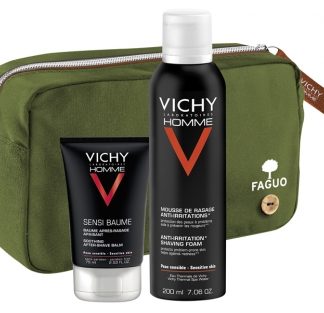 Vichy, Homme Anti-Irritation Kit + Free Green FAGUO Case