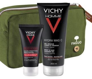 Vichy, Homme Anti-Aging Kit + Free Green FAGUO Case