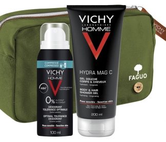 Vichy, Homme Essential Kit + Green FAGUO Case Free