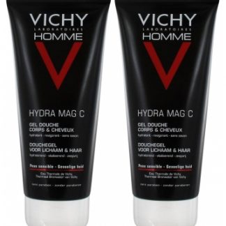 Vichy, Homme Hydra Mag C Body & Hair Shower Gel 2 x 200ml